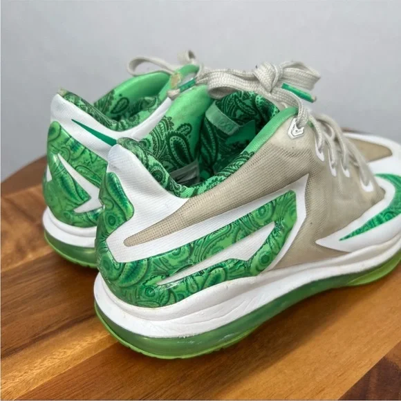 Nike Air Lebron Green White Lace up Athletic Shoes Size 6.5 Y - Picture 5 of 11